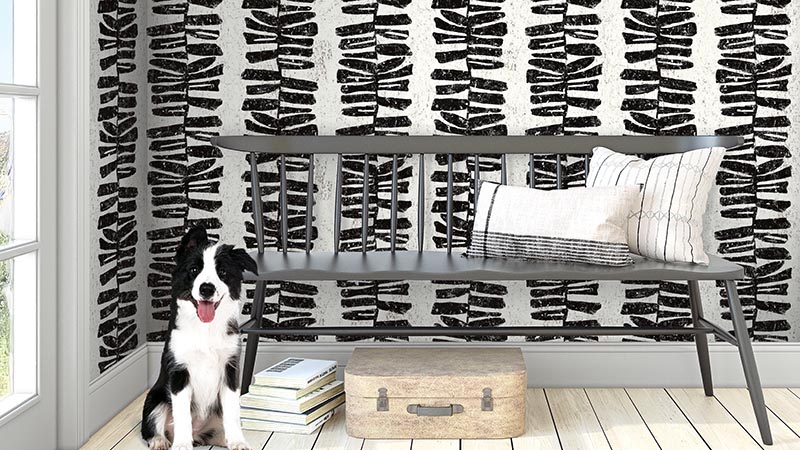 Papel pintado Nantucket Stripes Revisited de Wallquest